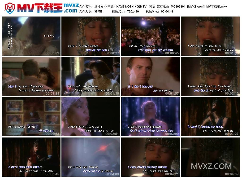 惠特妮 休斯顿-I HAVE NOTHING(MTV)_英语_流行歌曲_MC805801